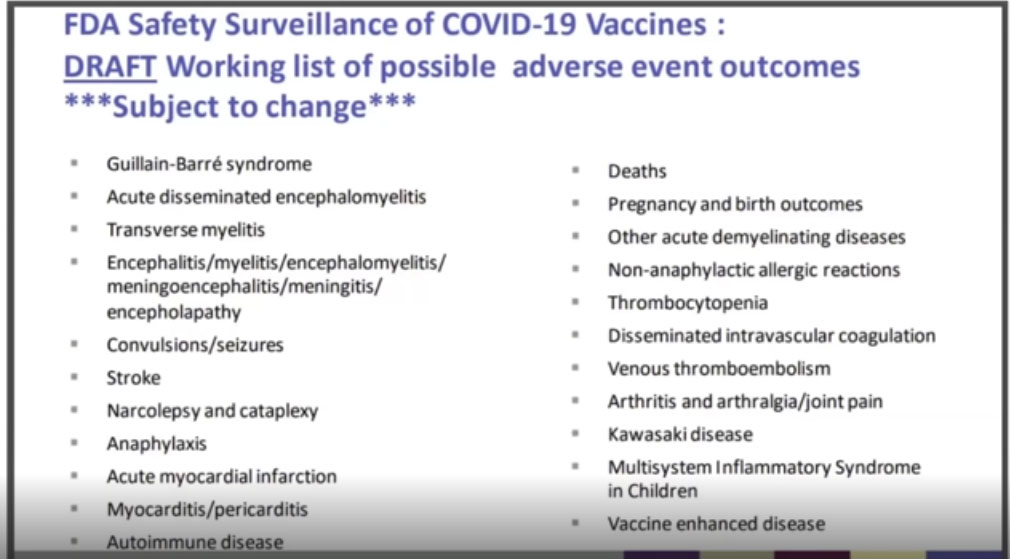  FDA COVID-19 Vaccine Warning Screenshot