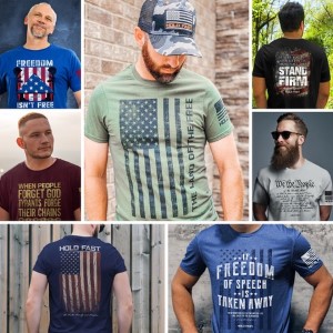 Patriotic apparel for thos with a dedication to freedom, family, faith, and country from Hold Fast by Kerusso