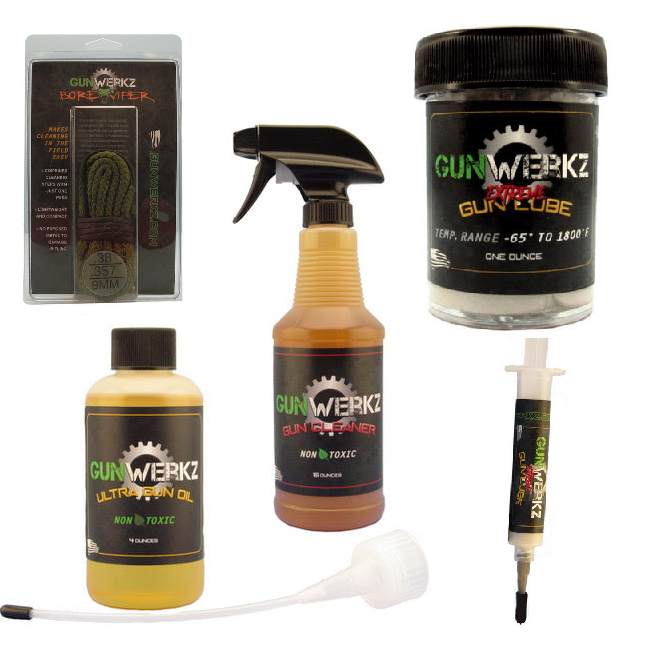 Low odor, non toxic gun cleaning solution and tools from Gun-Werkz!