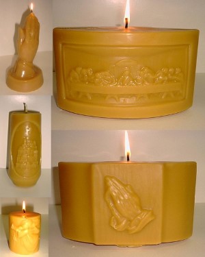 ottled, honeycomb, and beeswax candle products from Honeyflow Farm