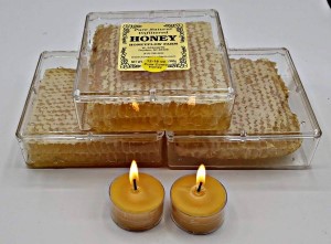 ottled, honeycomb, and beeswax candle products from Honeyflow Farm