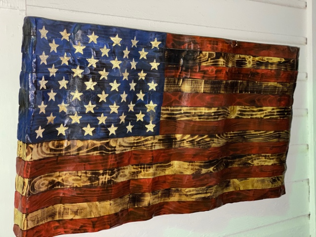 Wooden American Flags from Joyency