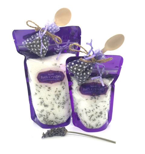 Lavender bath salts from The Lavender Warehouse
