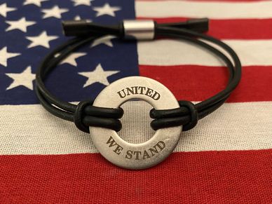 Patriotic message ring bracelets from My Freedom Rings