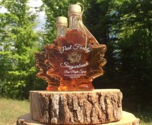 Maple syrup farmed and processed by Paul Family Sugarbush