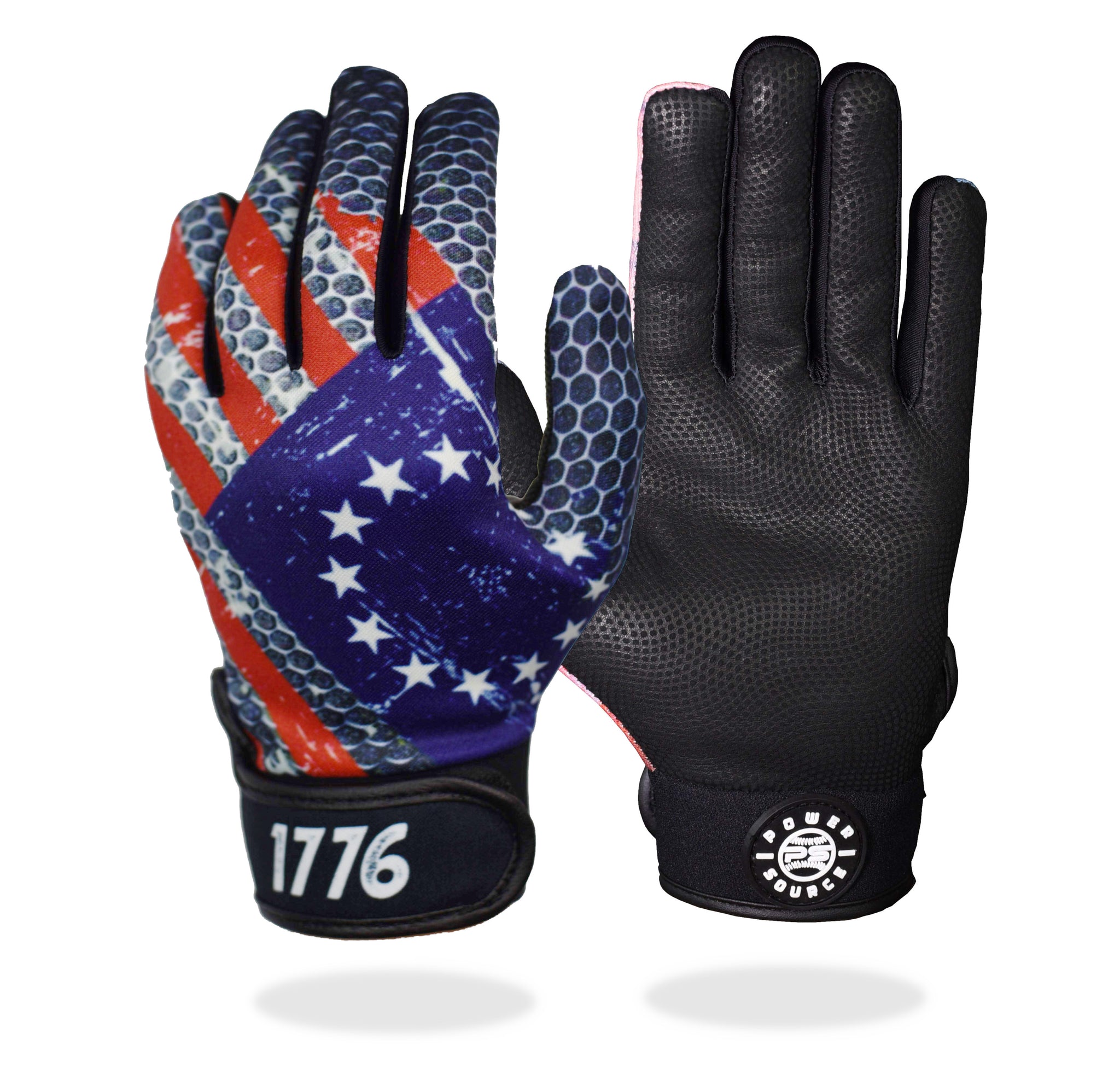 Batting gloves that show off your patriotic spirit from Power Source Baseball Gloves