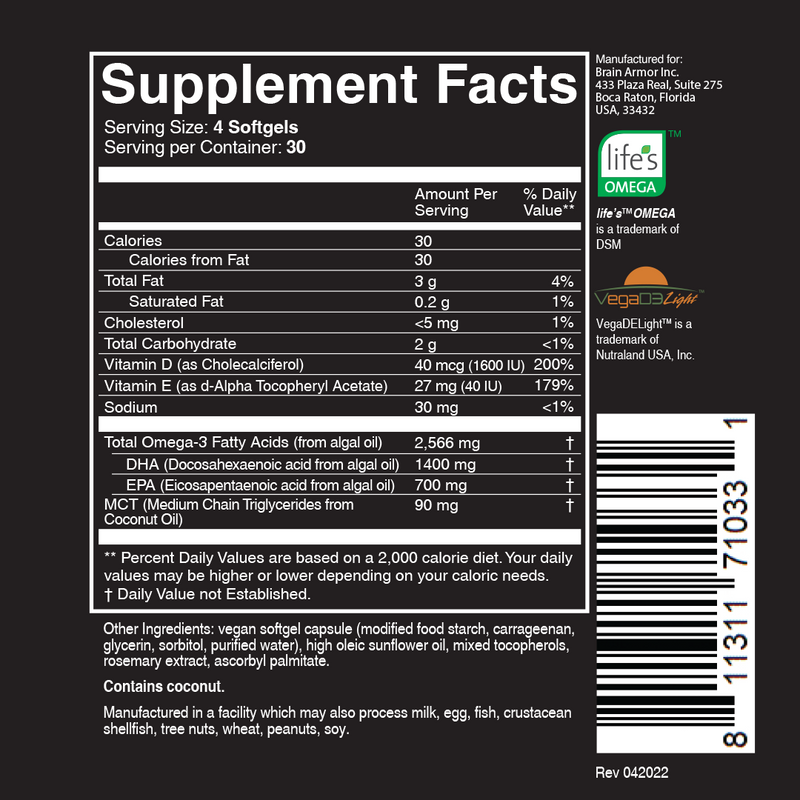 Brain Armor | Premium Omega-3 & Brain Health Supplements – Mammoth Nation