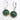12mm Green Aventurine Round 925 Silver Filigree Dangle Earrings