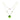 14 K Gold Filled Light Green Crystal Clover Necklace