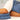 Hot Cherry Double Square Pillow in Blue Denim