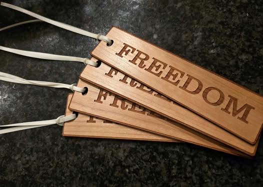Freedom Bookmarks Freedom Patriotic Wooden Bookmark – Handcrafted by U.S. Veterans ...