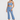 Trophy Yoga Logo Denim Crop Flare Leggings