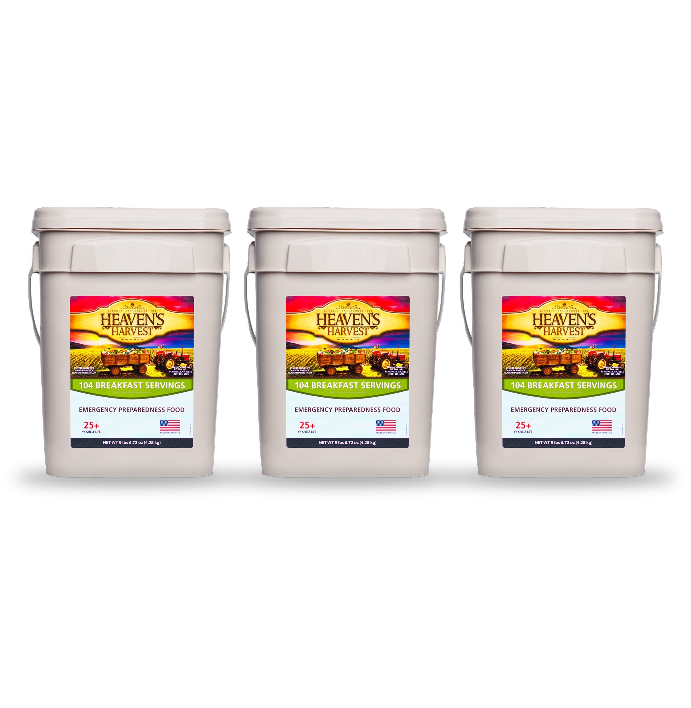 Breakfast Bucket - 3 Pack - Emergency Survival Food Kit – Mammoth Nation