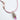 Fuchsia Crystal Drop Pendant Necklace Copper Silver Tubular