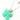 Mint Green Beaded Clover Necklace