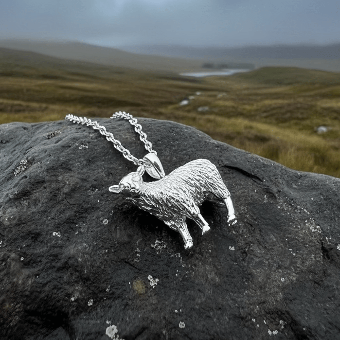 Realistic Sheep Necklace in Sterling Silver – Mammoth Nation