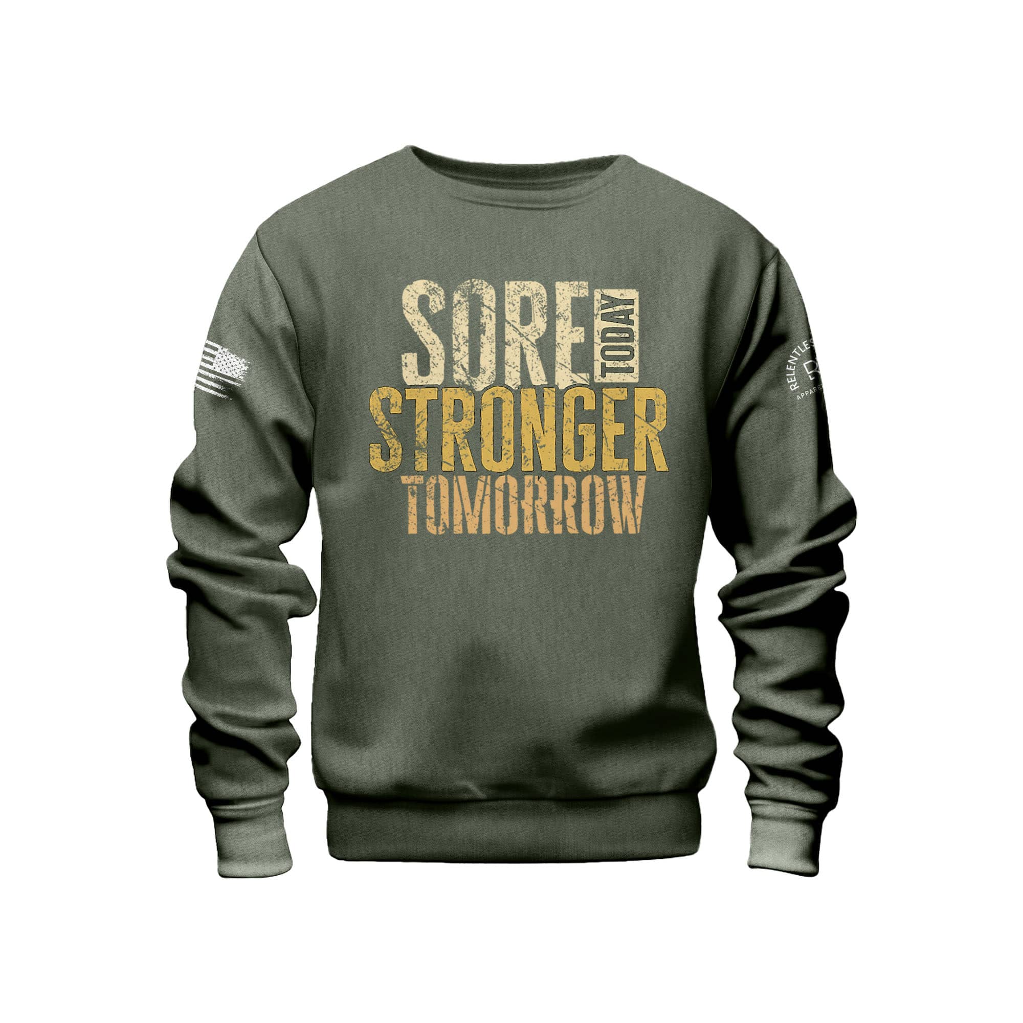 Sore Today Stronger Tomorrow | Front | Crew Neck Sweatshirt – Mammoth ...