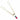 Gold Filled Pink and Aqua Gemstone Crystal Chain Necklace