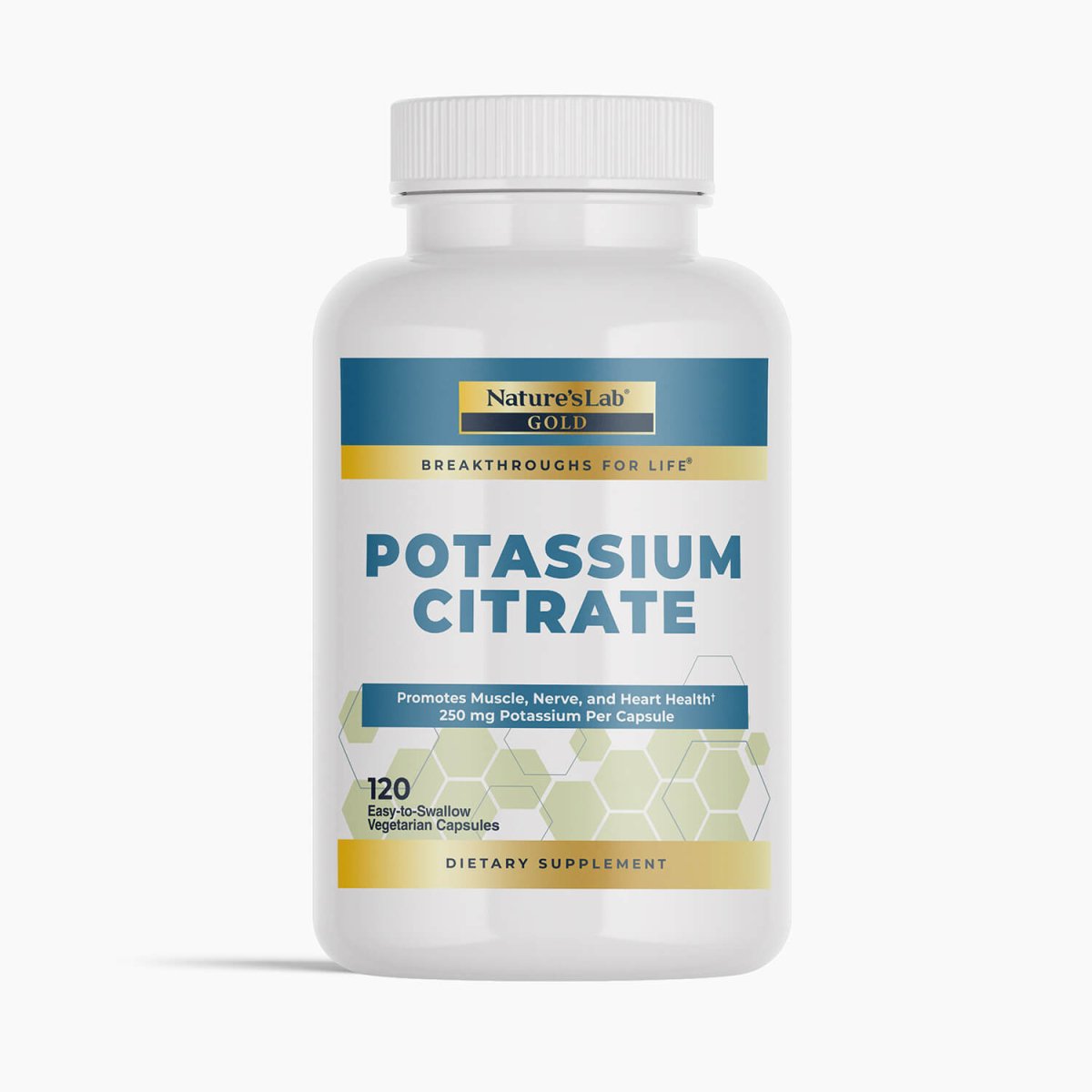 Nature's Lab Gold Potassium Citrate - 120 Capsules – Mammoth Nation