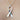 Silver Suicide Prevention Awareness Ribbon Necklace with Purple and Teal Crystals