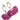 Long Copper Embossed Pink and Purple Silk Tassel Earrings