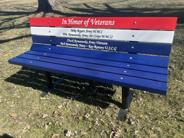 Veterans Bench Custom Memorial Park Benches by Roudebush | 25% Member Discount ...