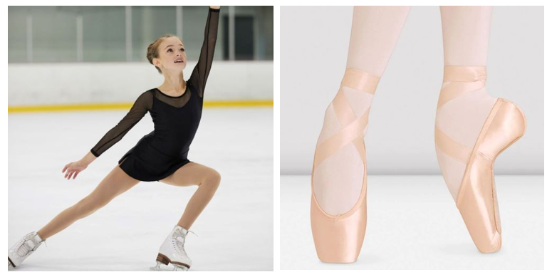 ice skates and dance slippers by Julie R Dance & Skate