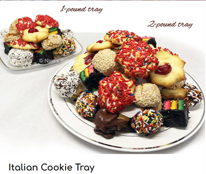 italian cookie tray from Nino's bakery